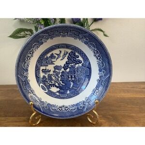 Johnson Brothers Willow Cereal Bowl Blue White England Vintage Replacement